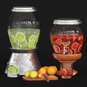 现代饮料桶3D模型下载